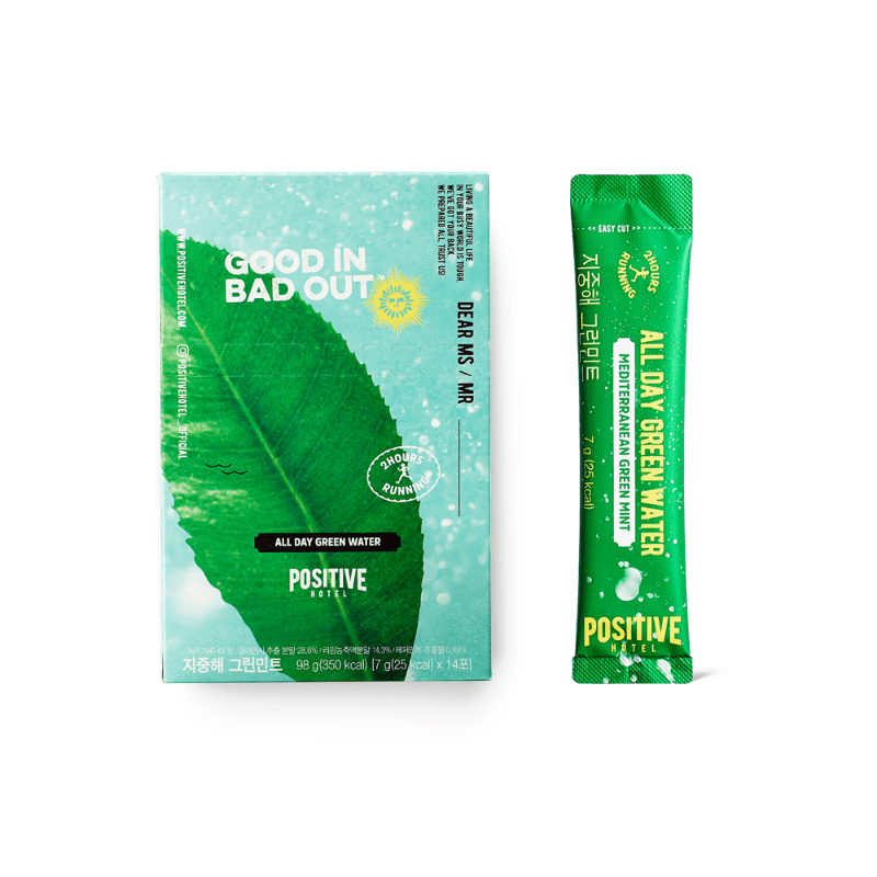 Positive Hotel Detox Supplement GREEN-MINT DETOX STIX